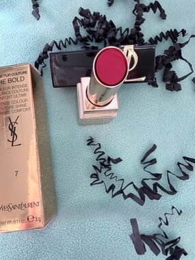 Yves Saint Laurent The Bold Lipstick - Black & Gold Box (Uninhibited Flame 7)